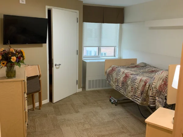 Bedroom in the Long-term care facility.