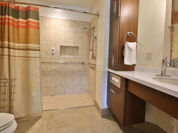 Bathroom in the Long-term care facility.
